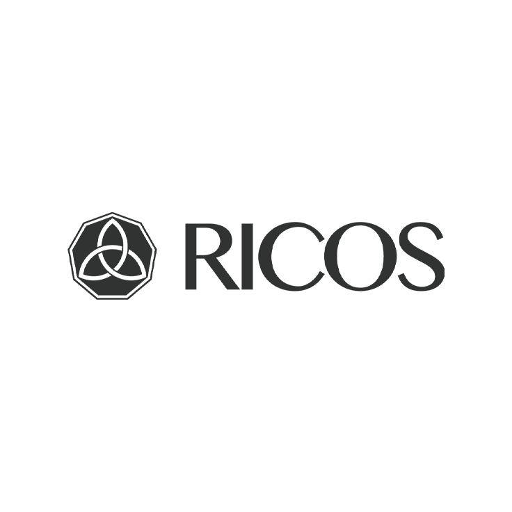 ロゴ：株式会社RICOS